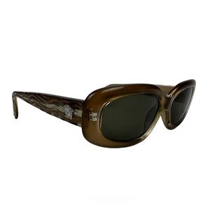 Gianni Versace Mod 256 Col 377 1996 Unisex Sunglasses Medusa Brown Vintage Vtg